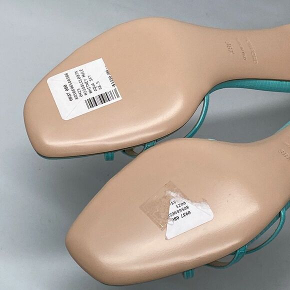 Tom Ford Whitney Laminated Lizard-Print 55MM Strappy Leather Sandals size 38.5 - Picture 14 of 15